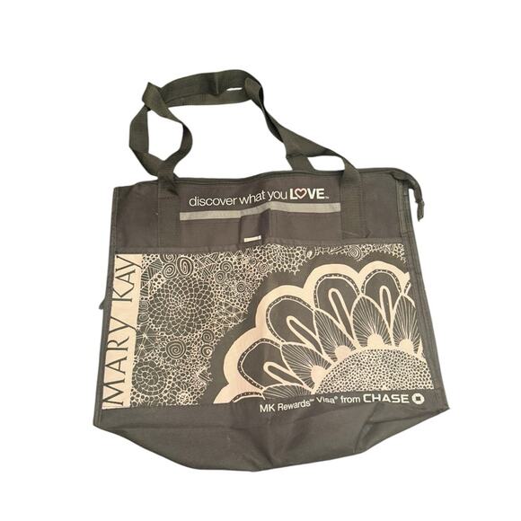 Mary Kay Handbags - Mary Kay Black & Pink Zip Tote MK Rewards Visa Chase Large Purse Bag